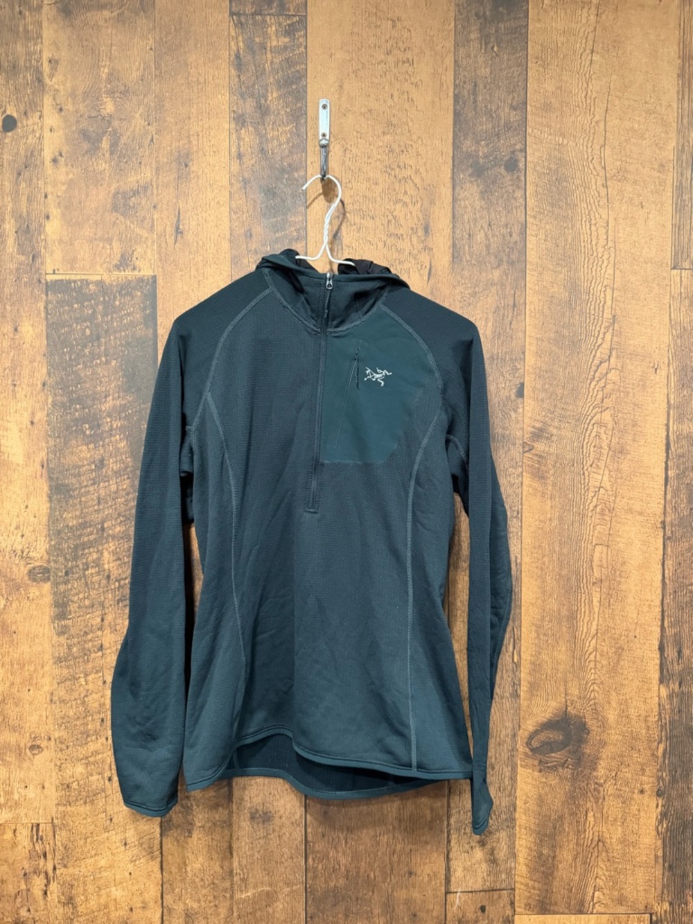 Arc'teryx Delta 1/2 Zip Neck Hoody green blue small EUC